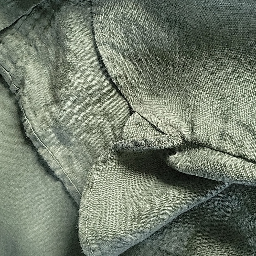J. CREW BAIRD MCNUTT IRISH LINEN SHIRT DRESS M GREEN - Picture 13 of 14